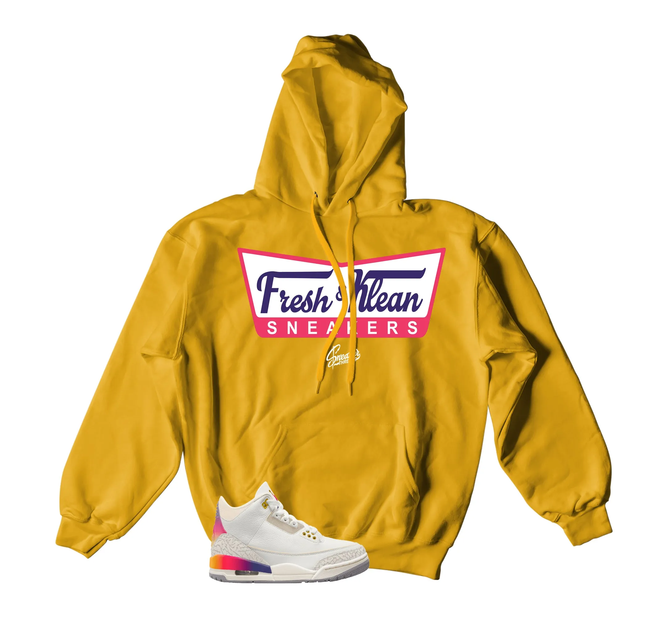 Retro 3 Sunset Hoody - Fresh & Krispy - Gold