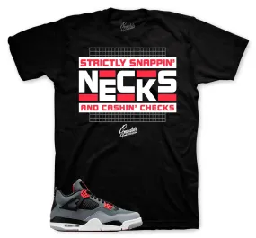 Retro 4 Infrared Shirt - Snapping Necks - Black