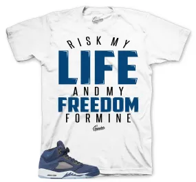 Retro 5 Midnight Navy - My Life - White