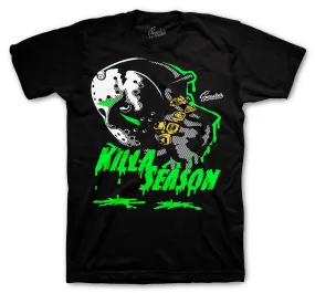 Retro 6 Electric Green Shirt - Killa Season - Black