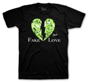 Retro 6 Electric Green Shirt - Love - Black