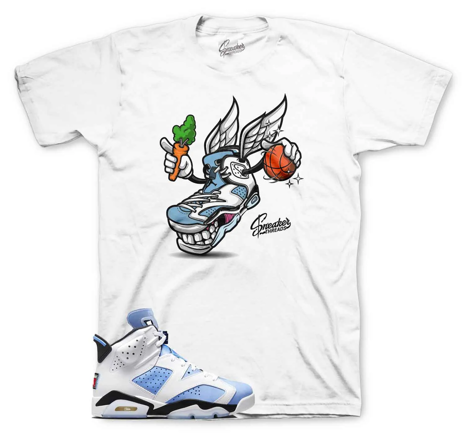 Retro 6 University Blue Shirt - Fly Kicks Sneaker Tee