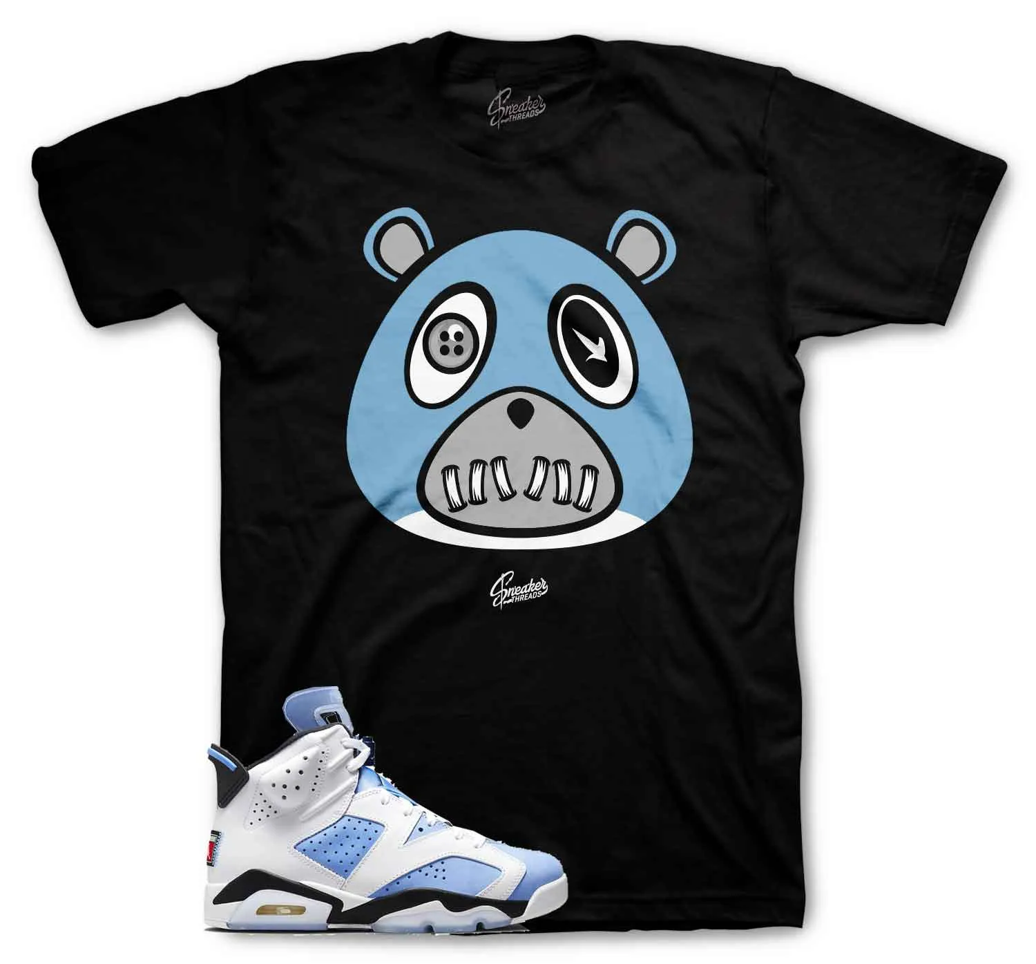 Retro 6 University Blue Shirt - ST Bear - White