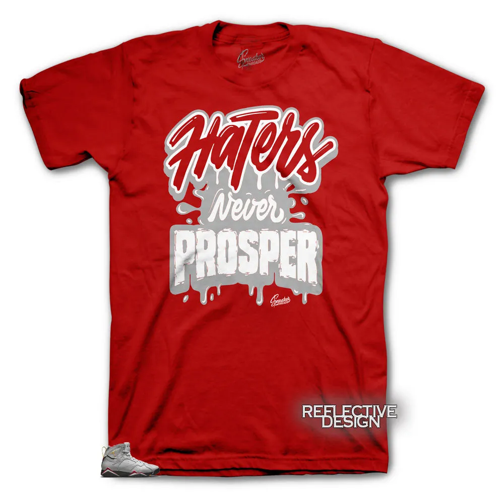 Retro 7 Reflective Shirt - Never Prosper - Cardinal