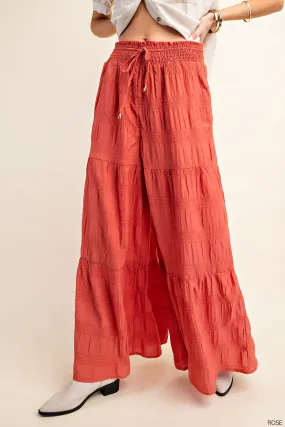 Rose Tiered Wide Leg Pants