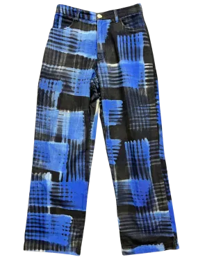 Size 8 - Suku Blue and Black Tempo Nini Pants