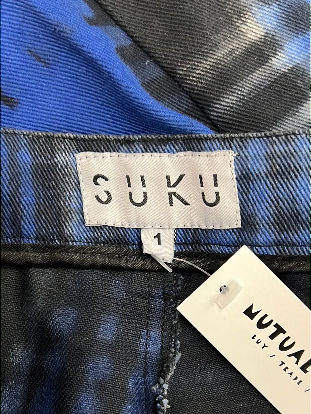 Size 8 - Suku Blue and Black Tempo Nini Pants