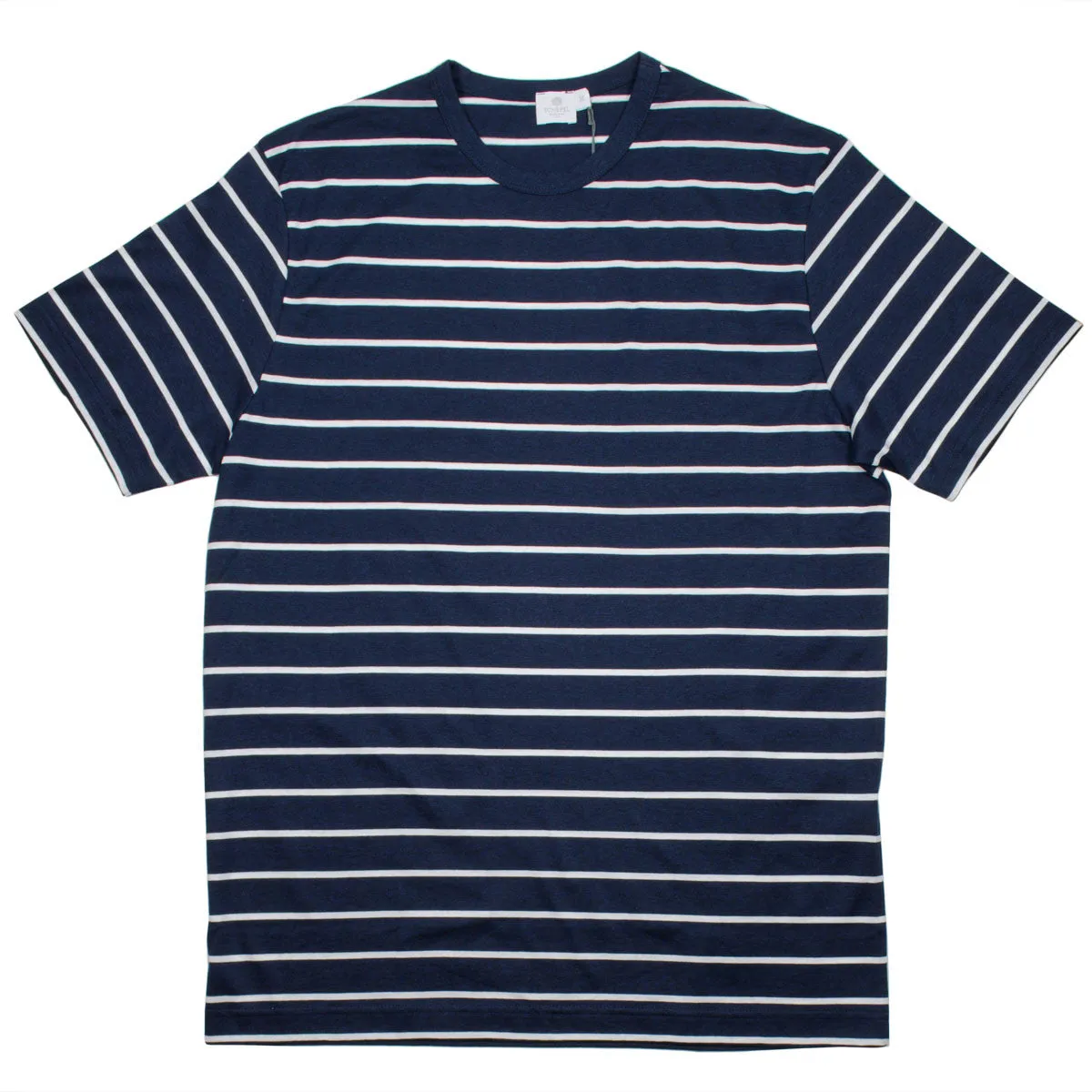 Sunspel - Striped Crew T-shirt - Navy / White Stripes