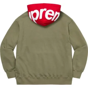 Supreme Contrast Hooded Sweatshirt (Olive)