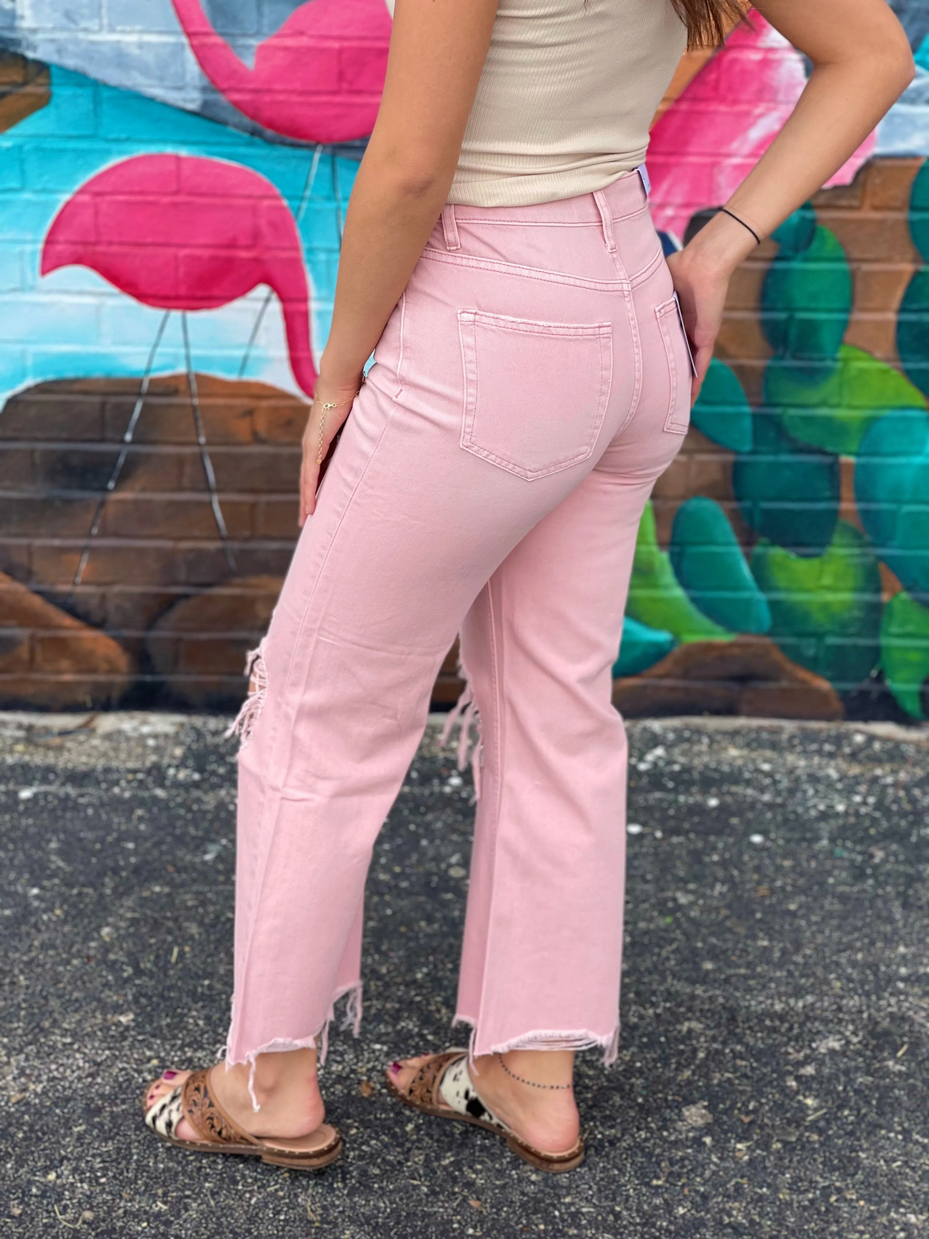 The Leslie Pink Jeans