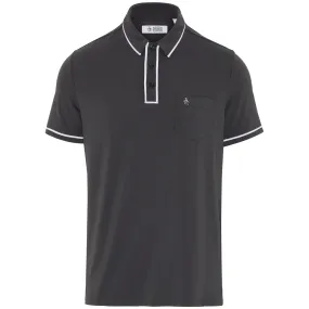 The Technical Earl Nylon Stretch Polo Asphalt Grey - SS24