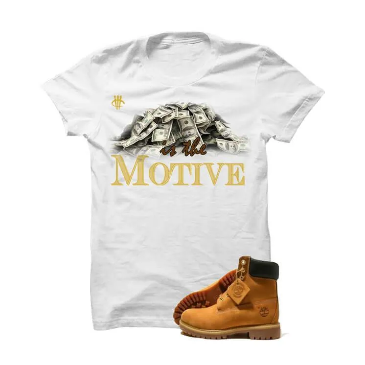 Timberland 6" Boots White T Shirt (Money Is The Motive)