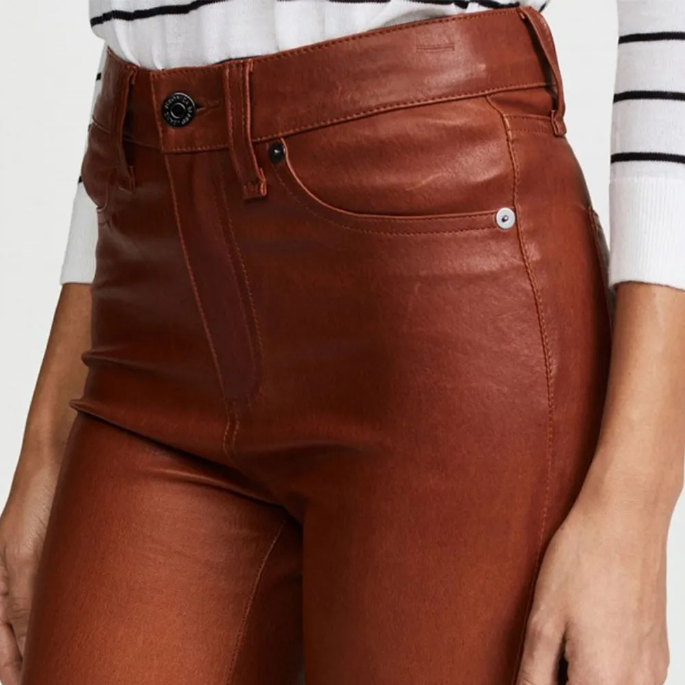 Women's Leather Jeans - Naomi