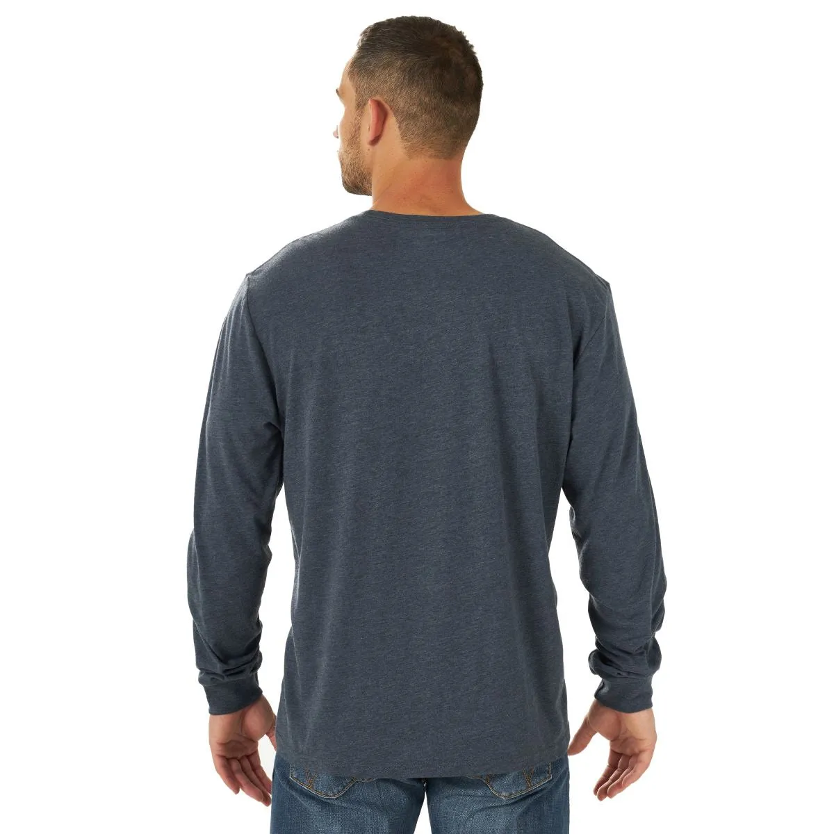 'Wrangler' Men's Western T-Shirt - Navy Heather